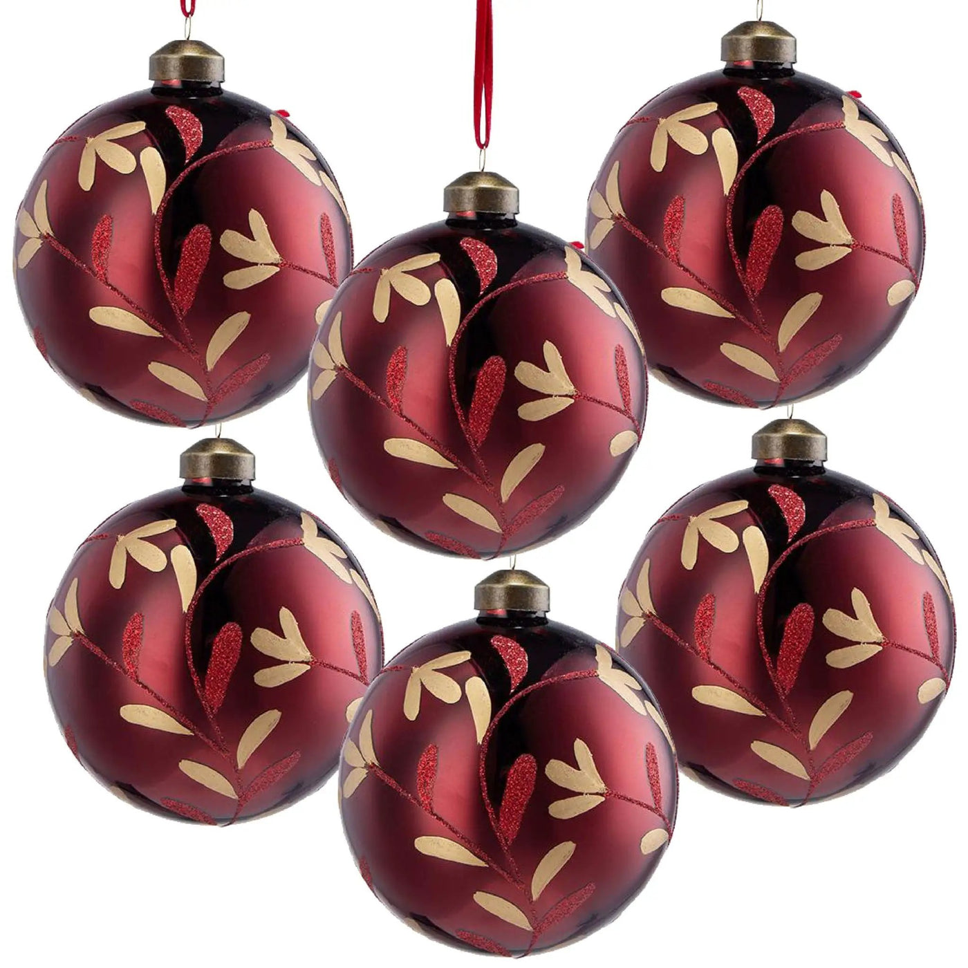 Christmas Ball Glass Decorative Hanging Ball Christmas Tree Ornaments, For Holiday Party Decorations by HouseOfZazla