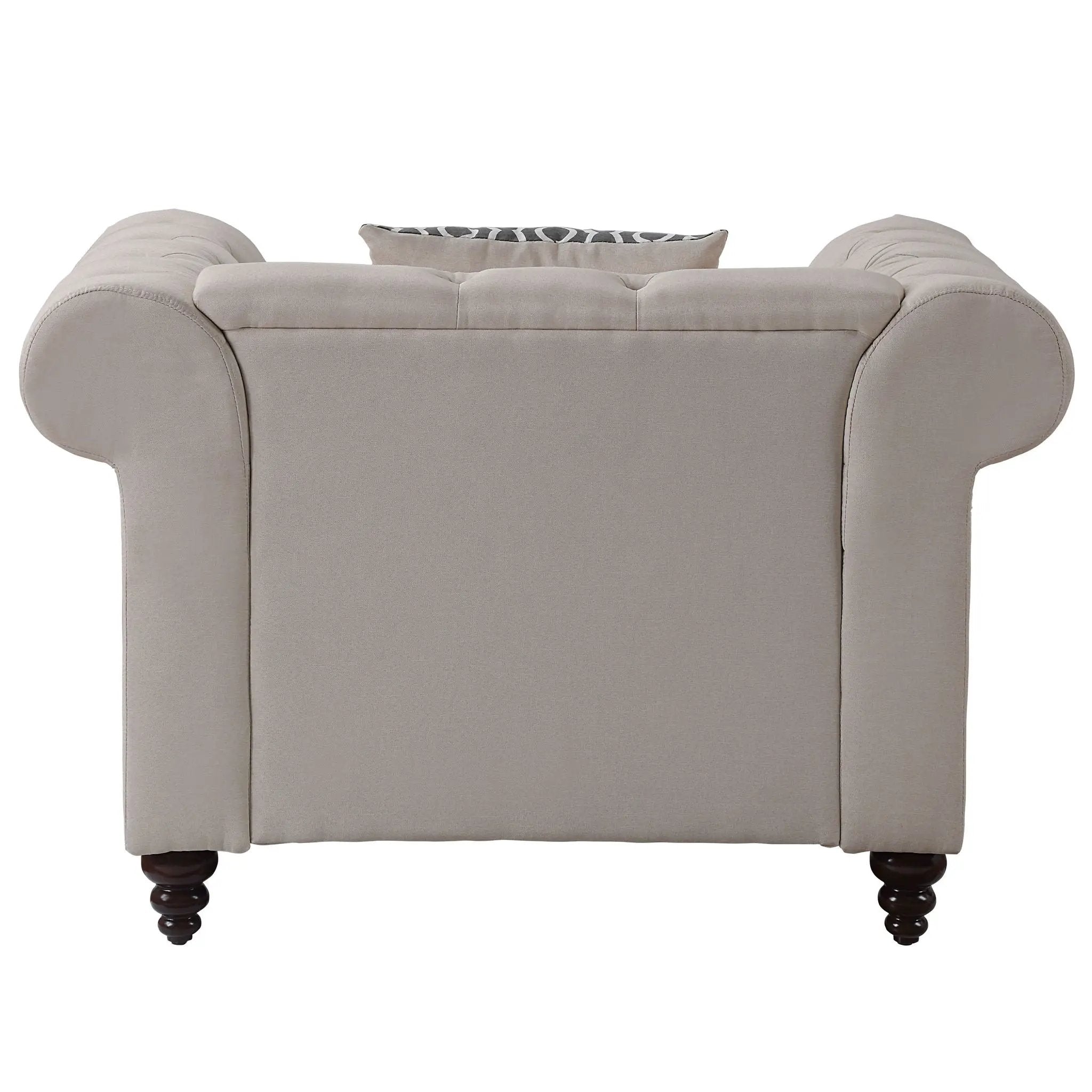 Aurelia - Linen Chair With Pillow - Beige by Unique Piece Furniture