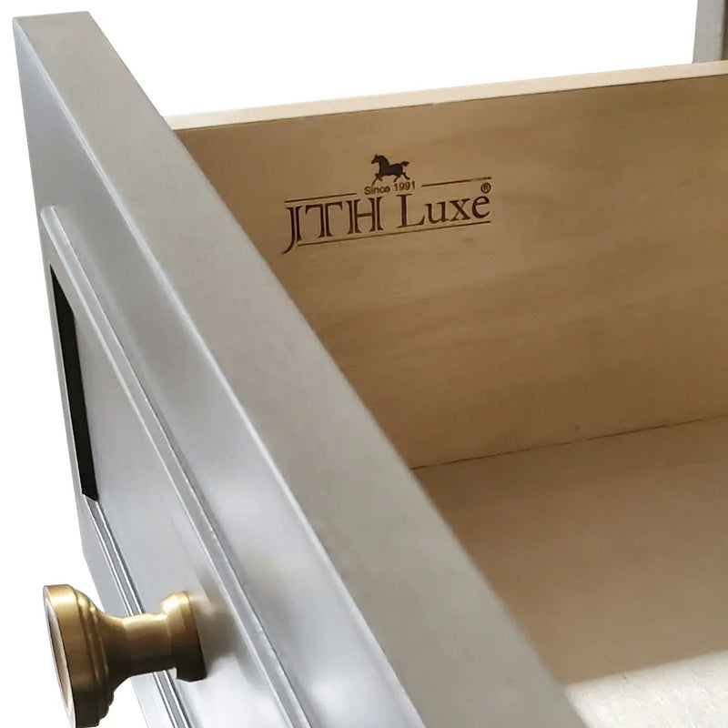 Dauphin - Handpainted Entryway Storage Cabinet - Gray Cashmere by HouseOfZazla