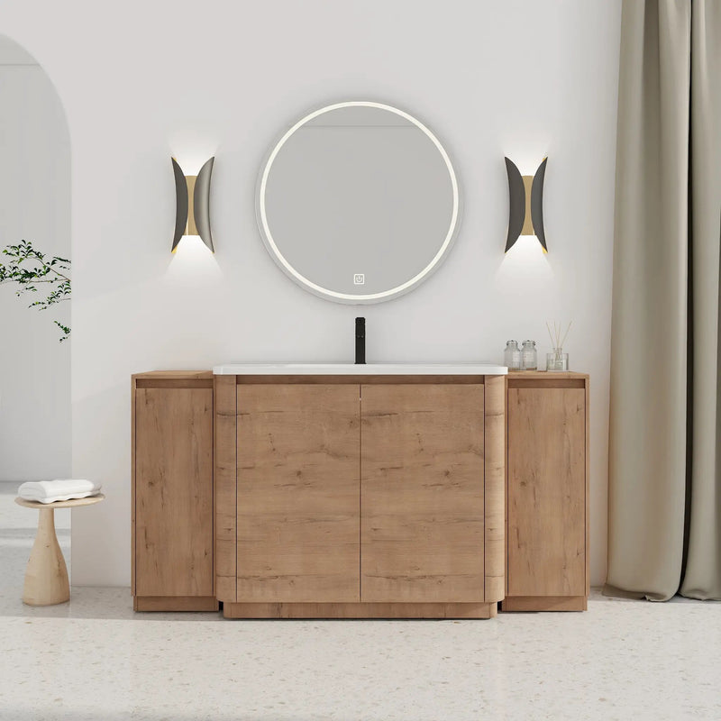 64'' Freestanding Bathroom Vanity with Ceramic Sink by HouseOfZazla