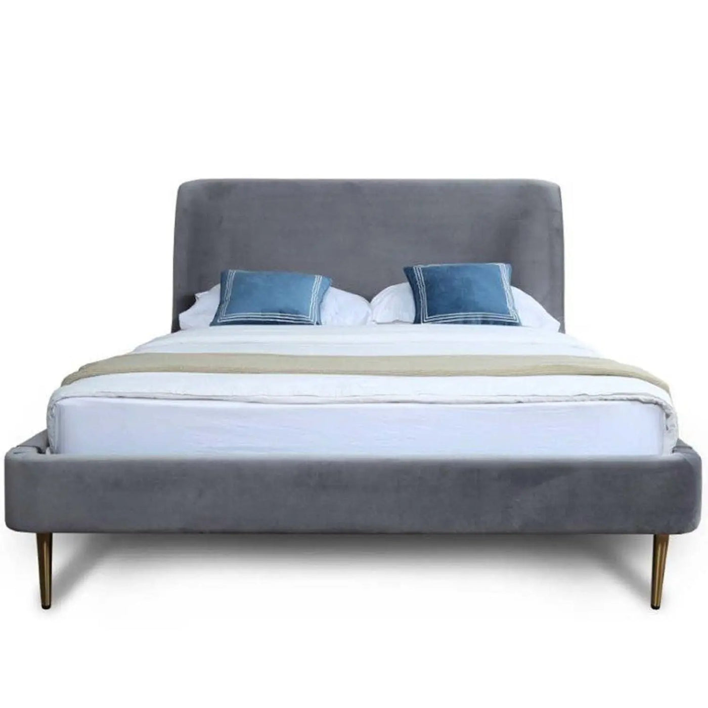 Upholstered Bed With Curved Headboard by HouseOfZazla