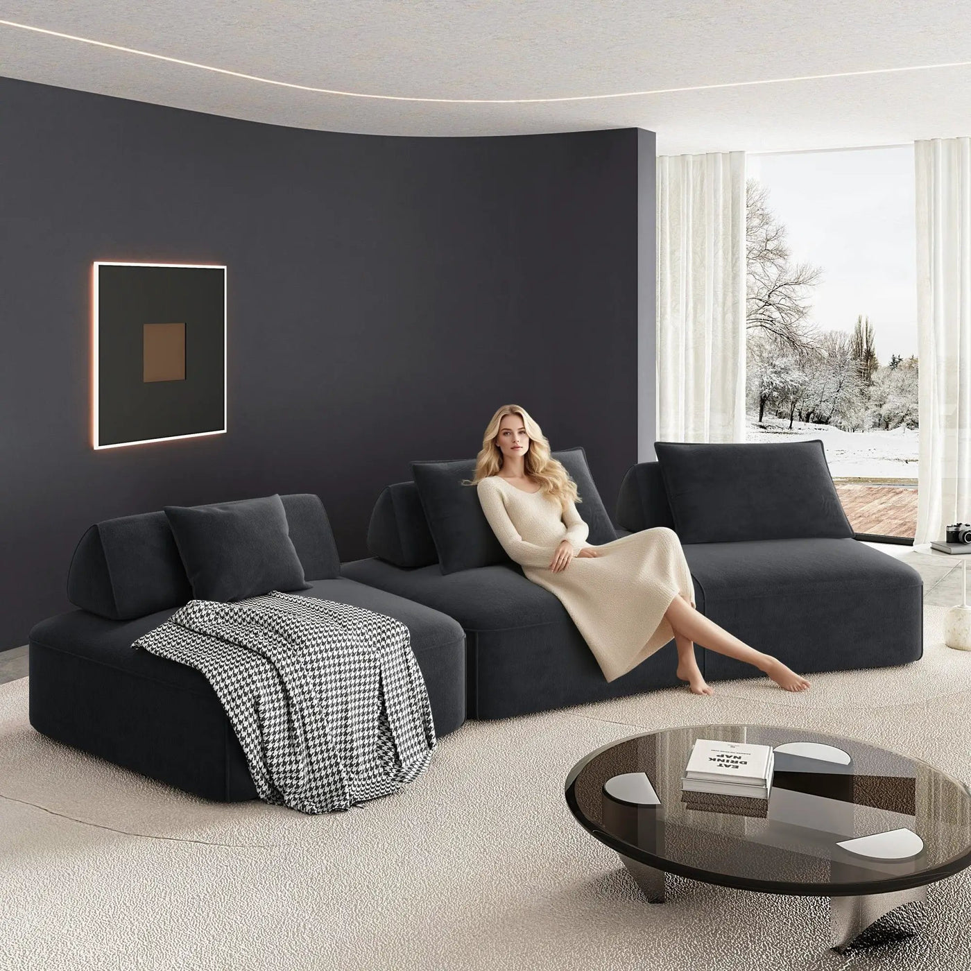 Modern Luxury Oversized Modular Sectional Sofa Set by HouseOfZazla