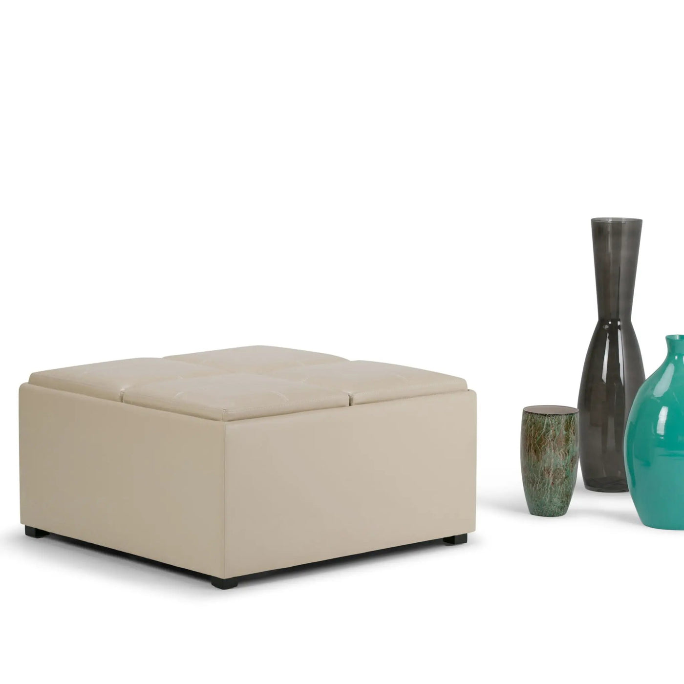 Avalon - Square Coffee Table, Storage Ottoman by HouseOfZazla