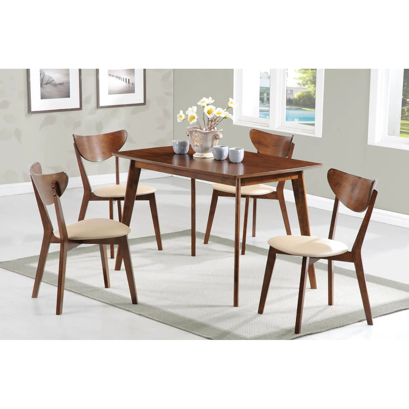 Mid-Century Modern Upholstered Dining Chair (Set of 2) by HouseOfZazla
