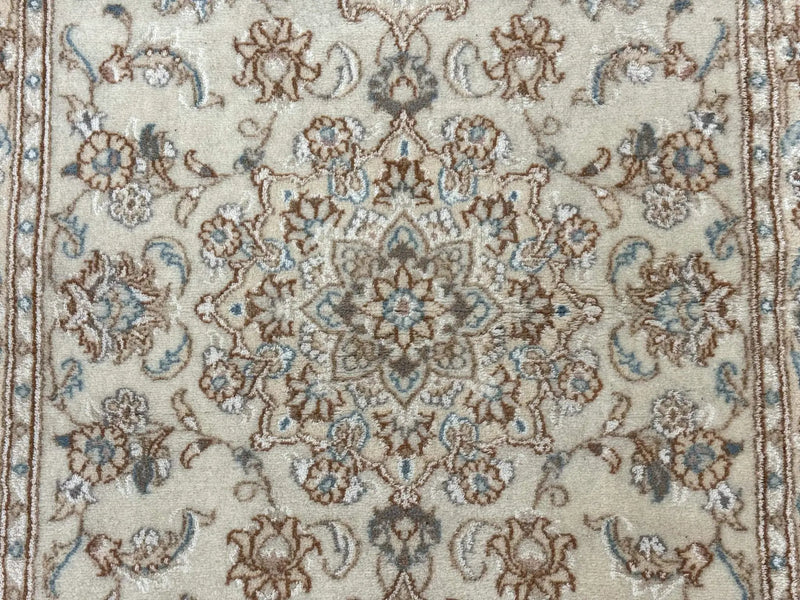 Small Persian Tabriz Rug 2.6 x 3.8, Vintage, Wool and Silk Highlights, Fine 225 KPSI by Jewel Rugs
