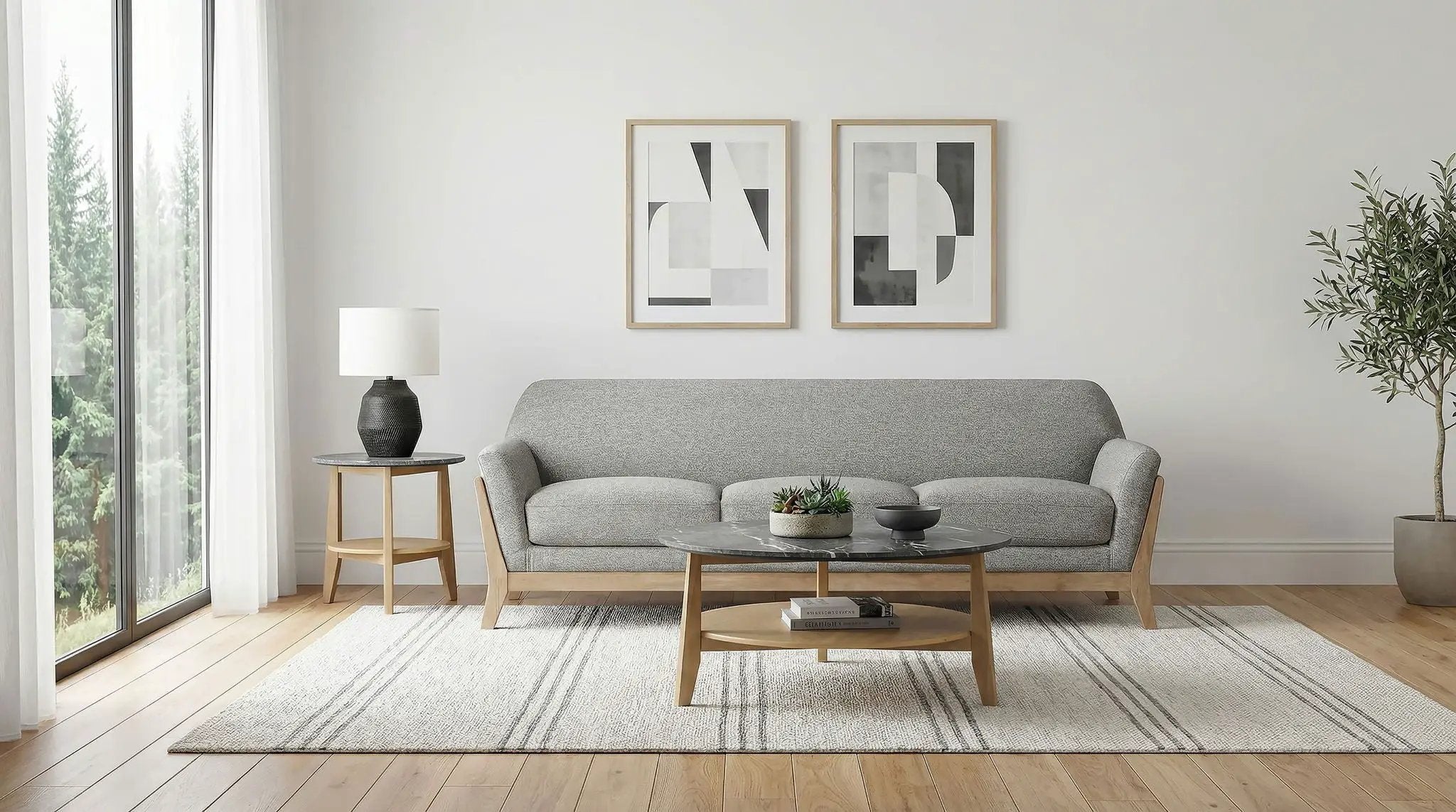 Vaughn Fabric Upholstered Flared Arm Sofa Grey by Unique Piece Furniture