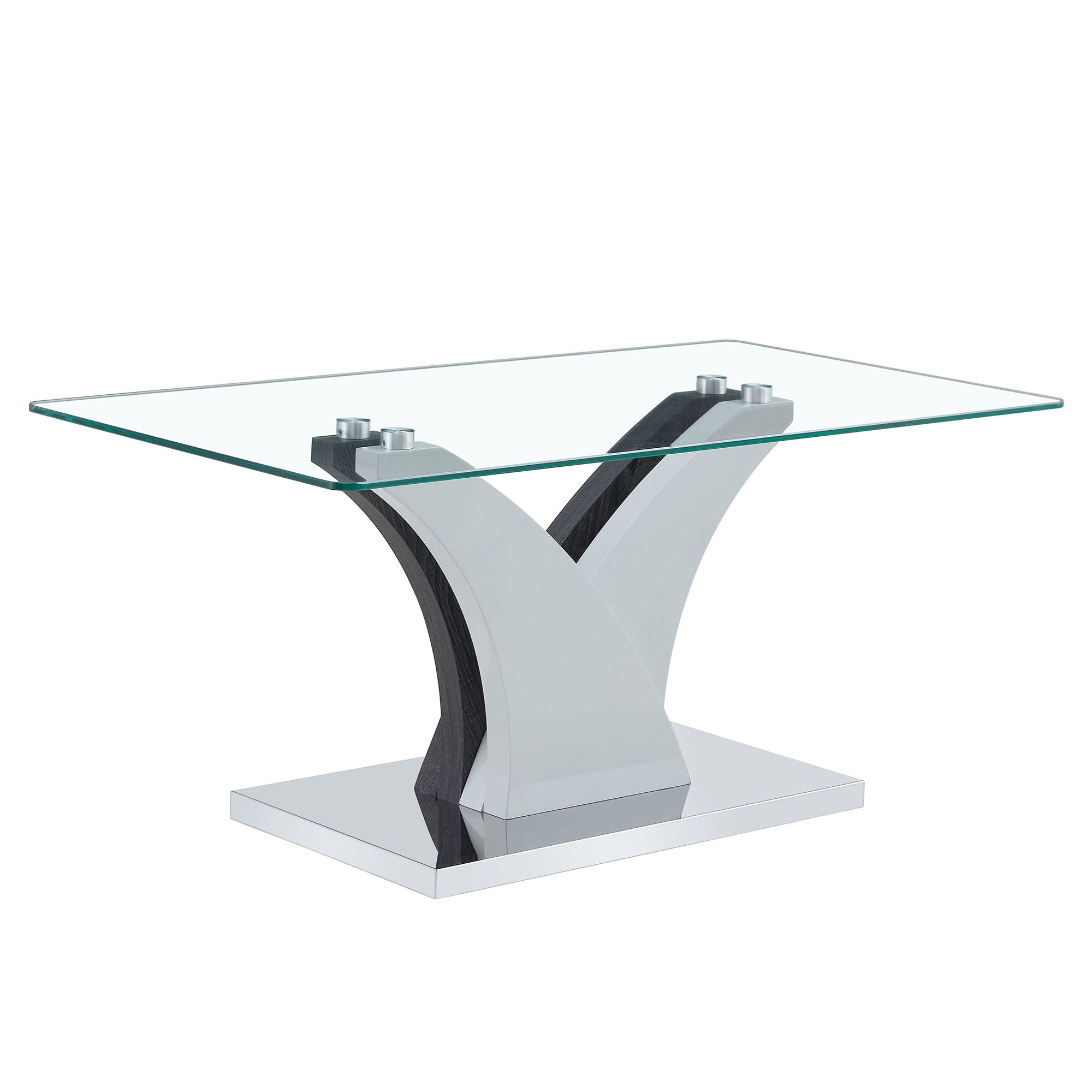 Artistic Rectangular Coffee Table With Tempered Glass Countertop by HouseOfZazla