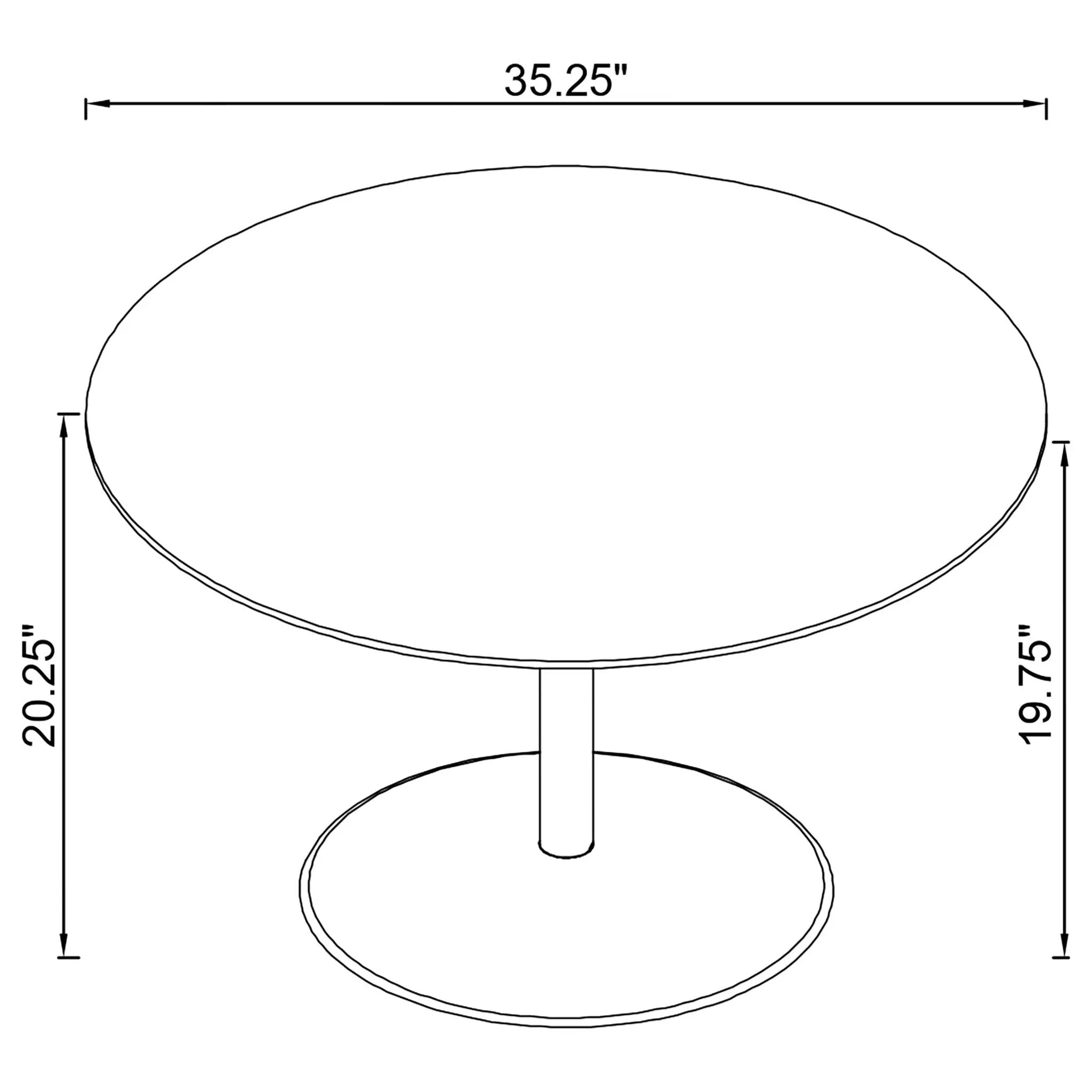 Ganso Round Metal Coffee Table With Tempered Glass Top Black by Unique Piece Furniture