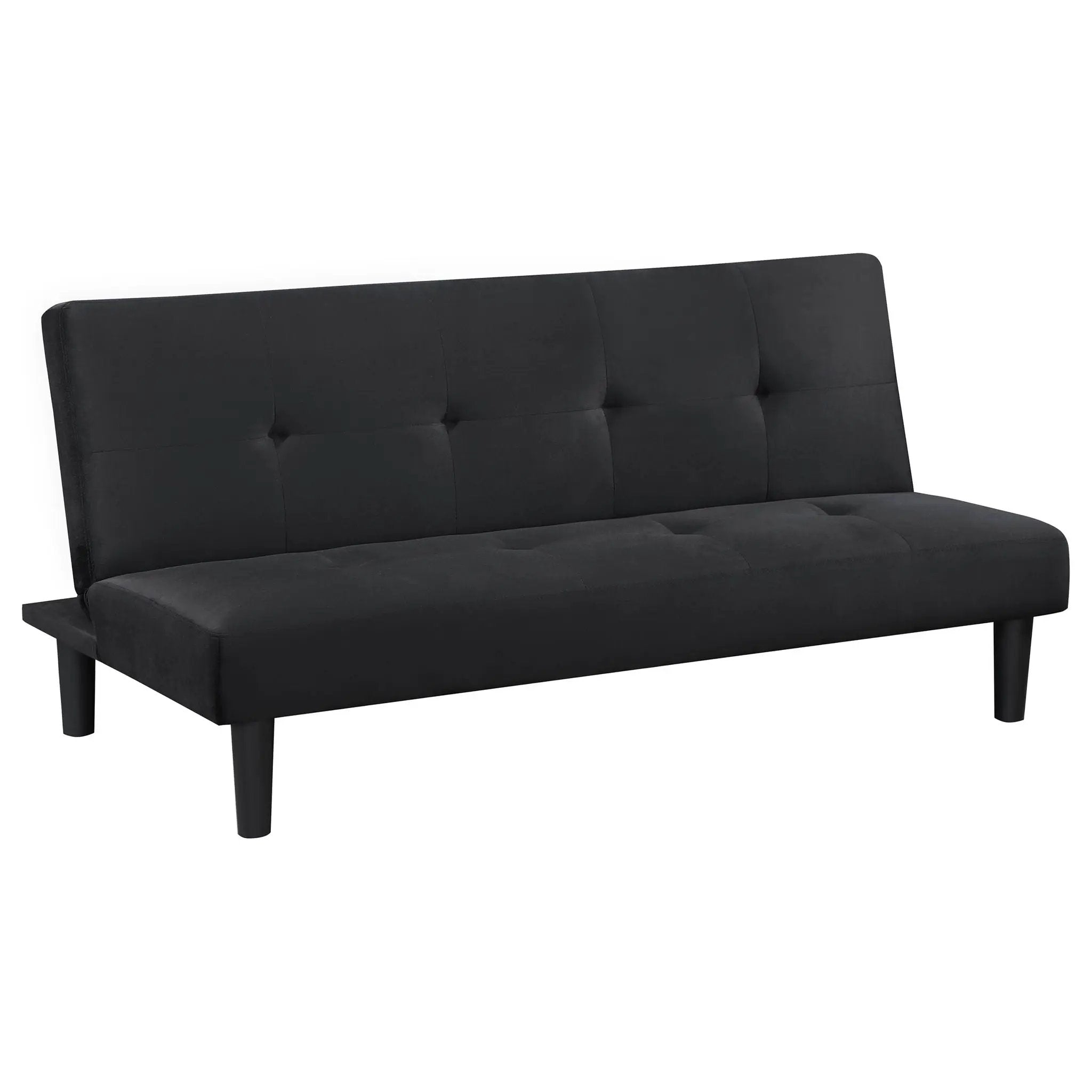 Stanford Upholstered Tufted Convertible Sofa Bed Black by Unique Piece Furniture