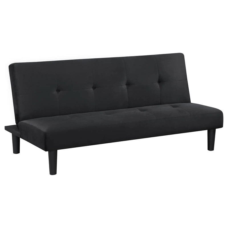 Stanford Upholstered Tufted Convertible Sofa Bed Black by Unique Piece Furniture