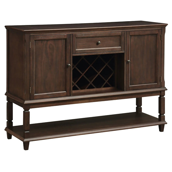 Declan - Traditional Server With Drawer And Wine Rack - Rustic