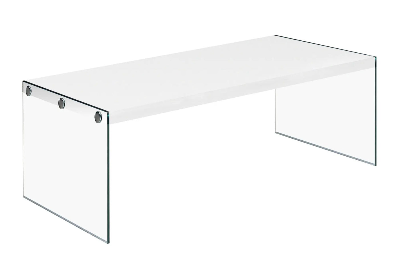 Coffee Table Rectangular For Living Room Clear Tempered Glass by HouseOfZazla