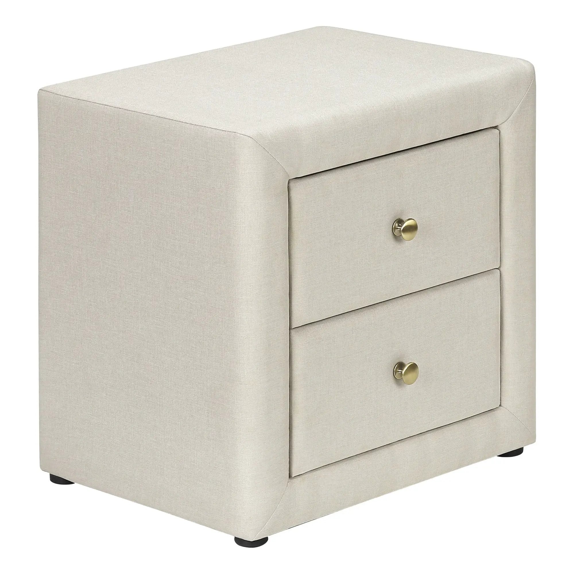 Nightstand, Storage Drawer Versatile Use, Upholstered, Transitional by Unique Piece Furniture