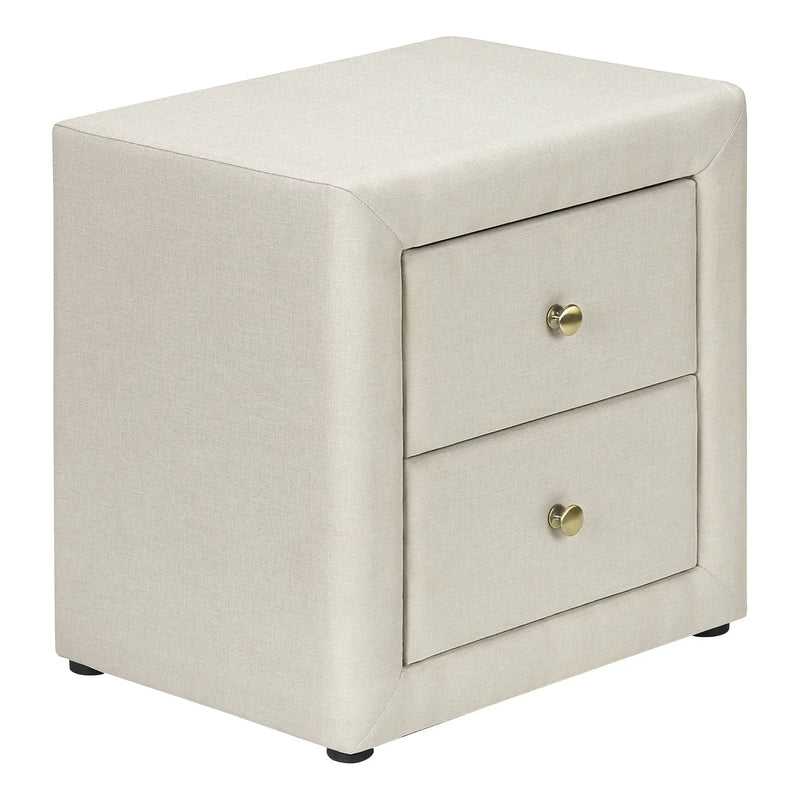 Nightstand, Storage Drawer Versatile Use, Upholstered, Transitional by Unique Piece Furniture