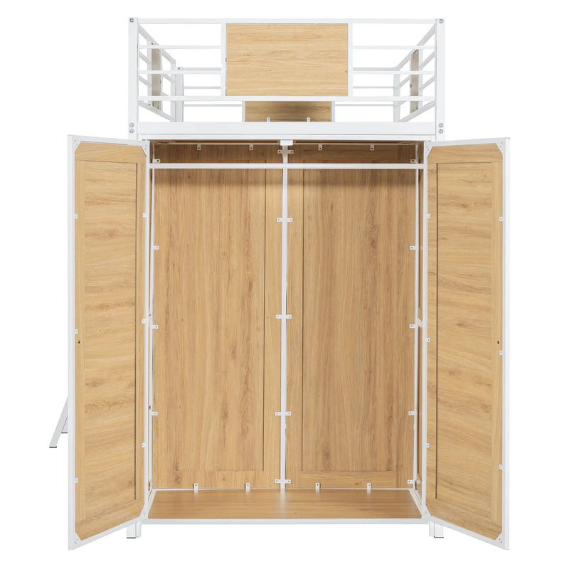 Loft Bed With L Shape Desk And Wardrobe by HouseOfZazla