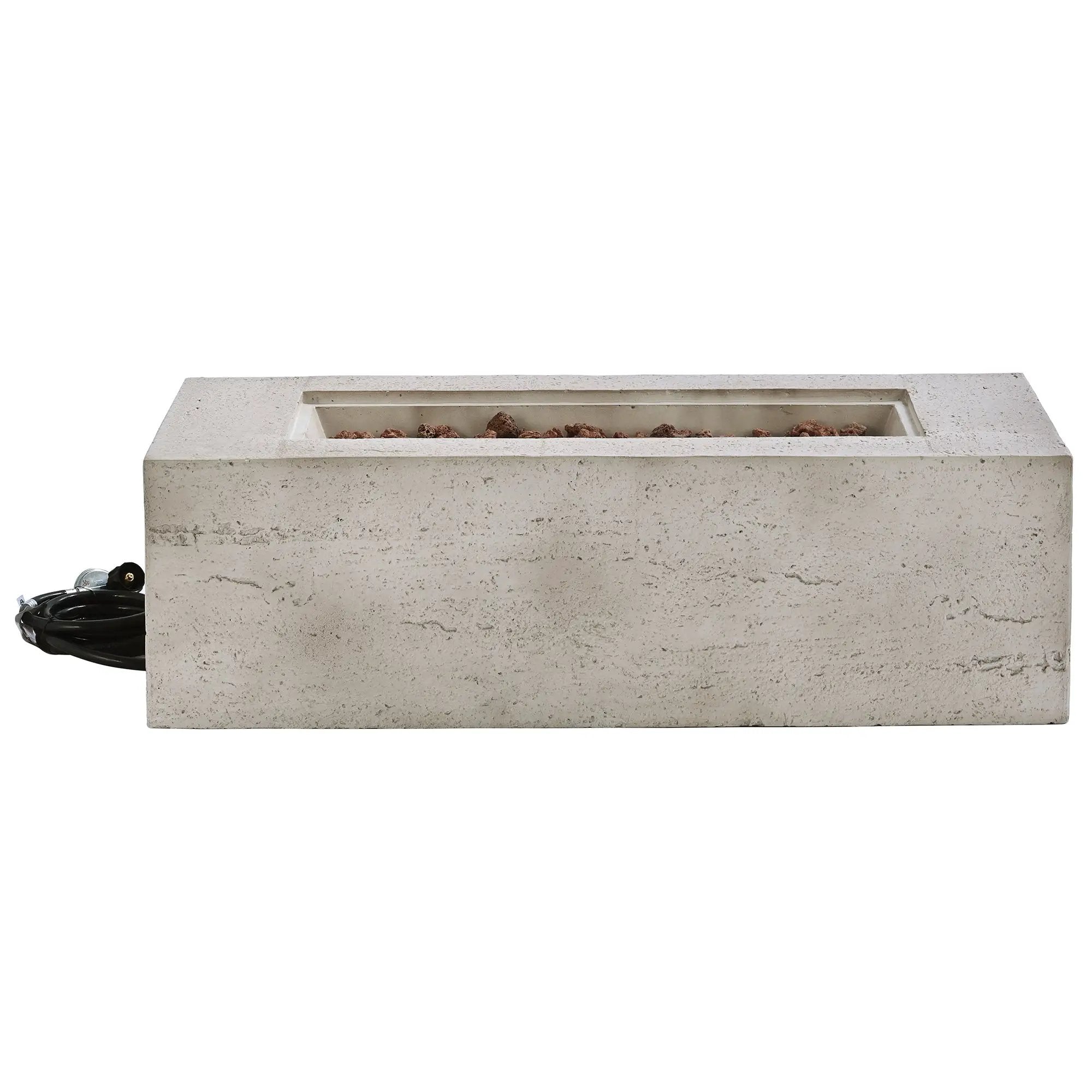 U_STYLE Outdoor Rectangular Propane Fire Pit 41.9" 40000 BTU by HouseOfZazla