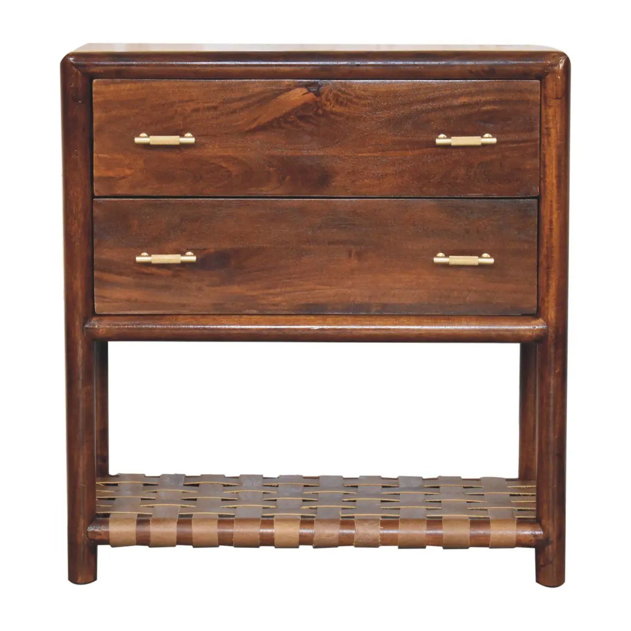 Regency - Woven 2 Drawer Nightstand - Brown by Unique Piece Furniture
