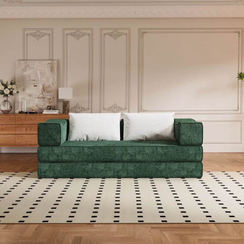 3 Seat Folding Floor Couch & King Size Bed Mattress by HouseOfZazla