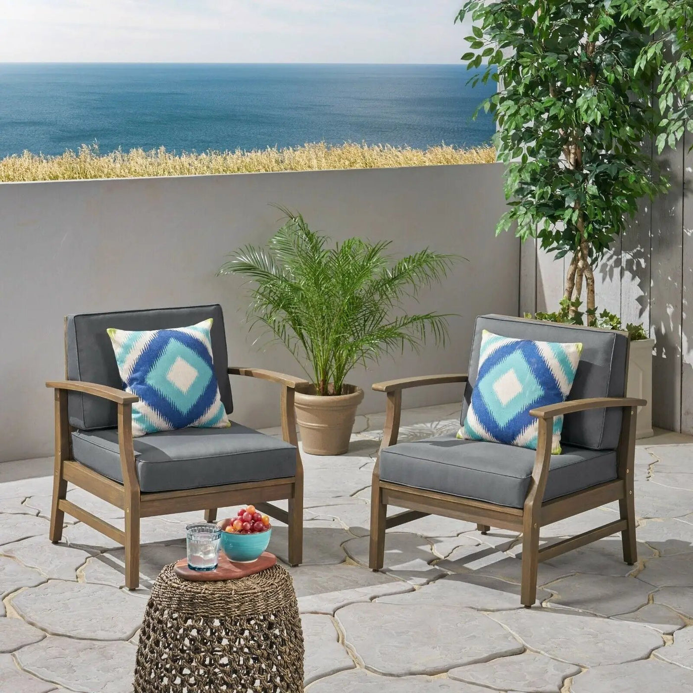 Perla Contemporary Club Chair with Water Resistant Cushion by HouseOfZazla
