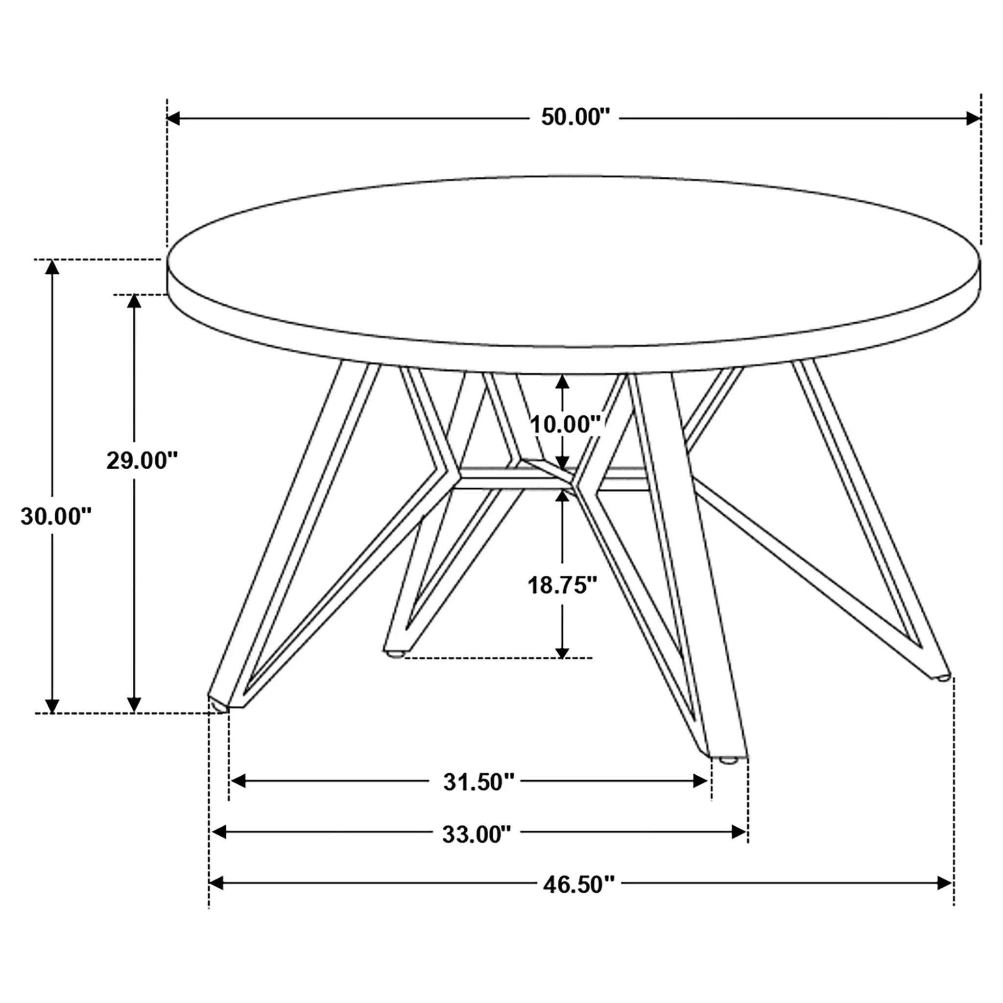 Royceton - Top Dining Table Industrial Round Dining Table - Gray / Black by HouseOfZazla