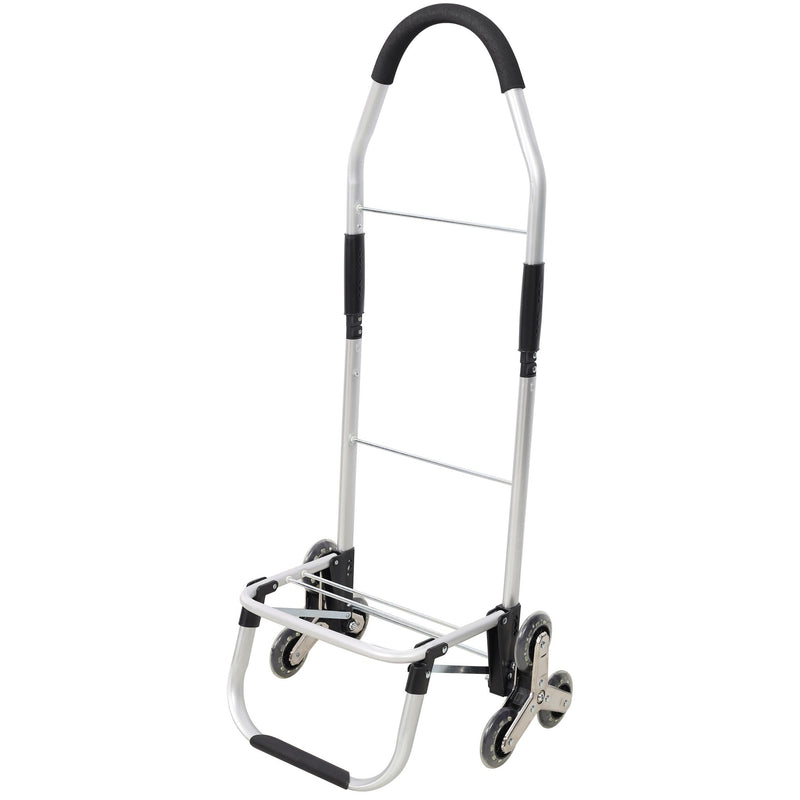 Foldable Shopping Stair Trolley With Triangular Wheels And Removable Waterproof Bag - Black by HouseOfZazla