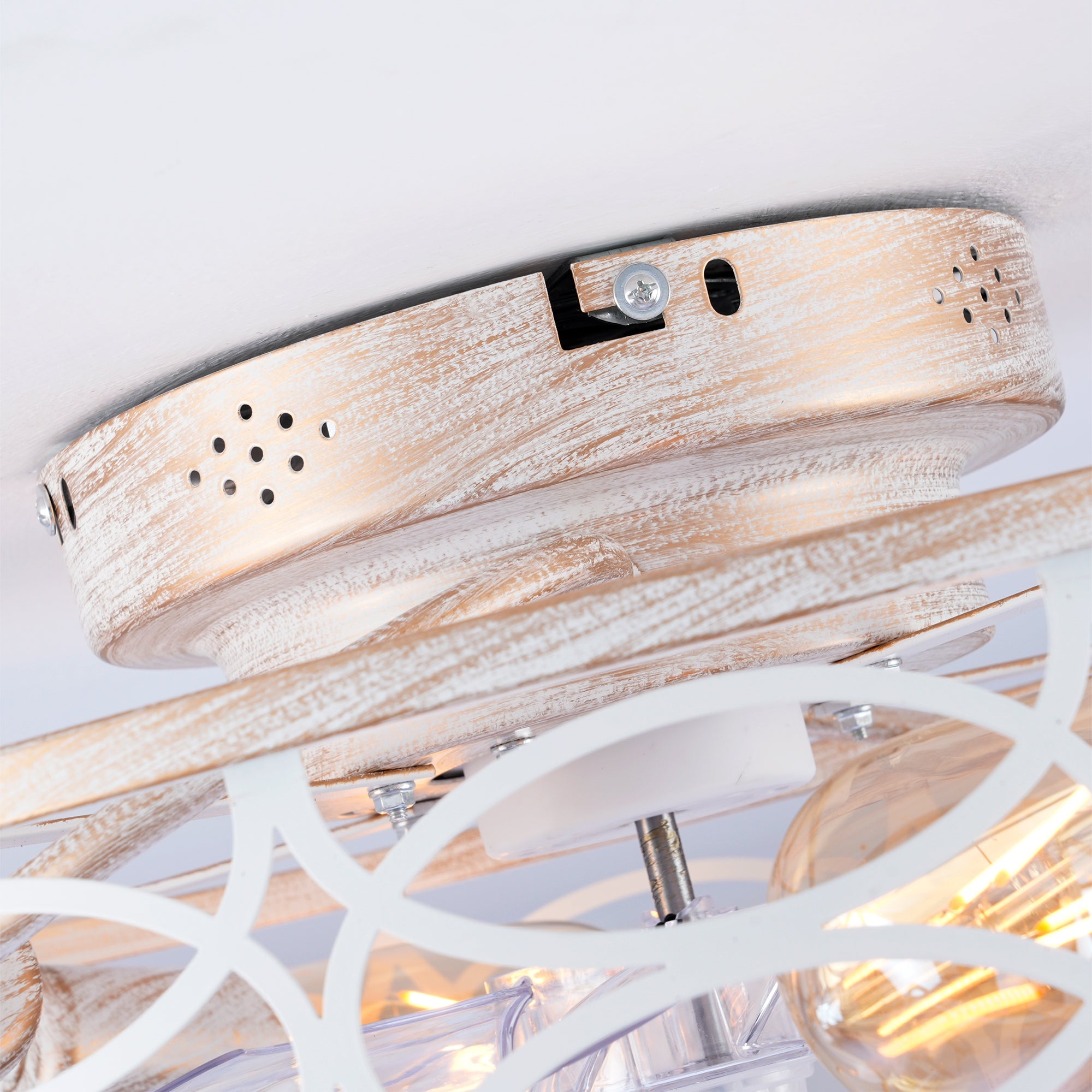 20" Caged Ceiling Fan with Lights and Remote Control by HouseOfZazla