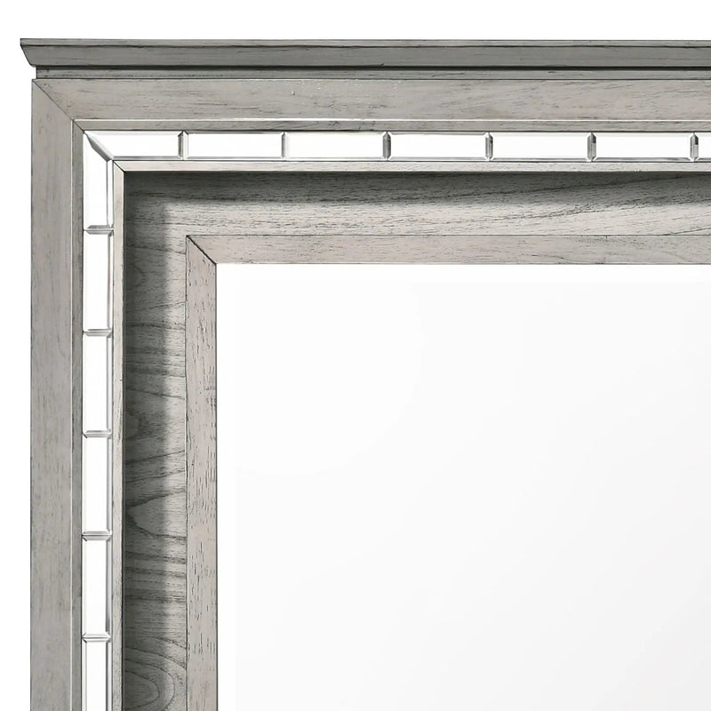 Antares - Mirror With LED - Light Gray by HouseOfZazla