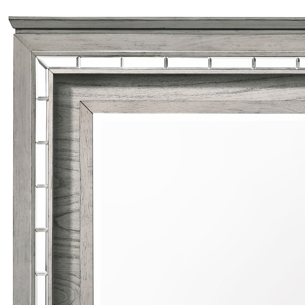 Light Gray Mirror with LED Lighting - Rectangular Wall Mirror, photo 2 of 3
