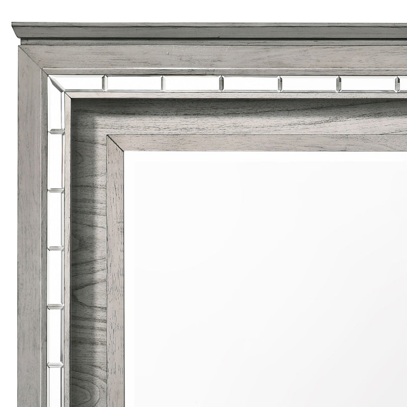 Light Gray Mirror with LED Lighting - Rectangular Wall Mirror, photo 2 of 3