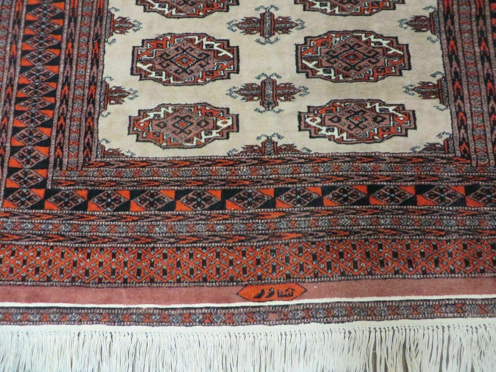 4' X 6' Vintage Handmade Bokhara Turkoman Pakistan Wool Rug Carpet Nice by Jewel Rugs
