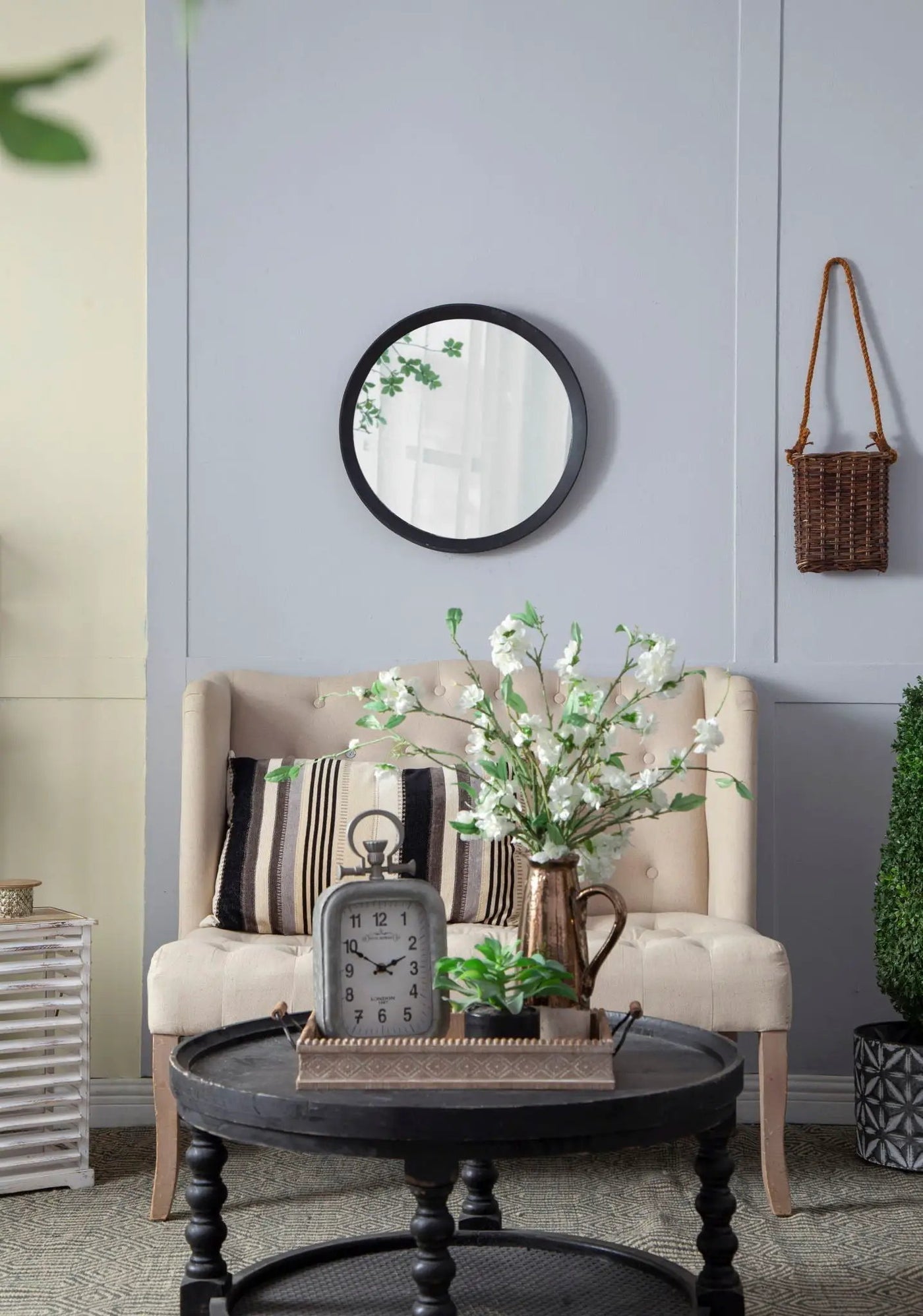 Transitional Decor Style Wall Mirror Decor With Frame For Bathroom by HouseOfZazla