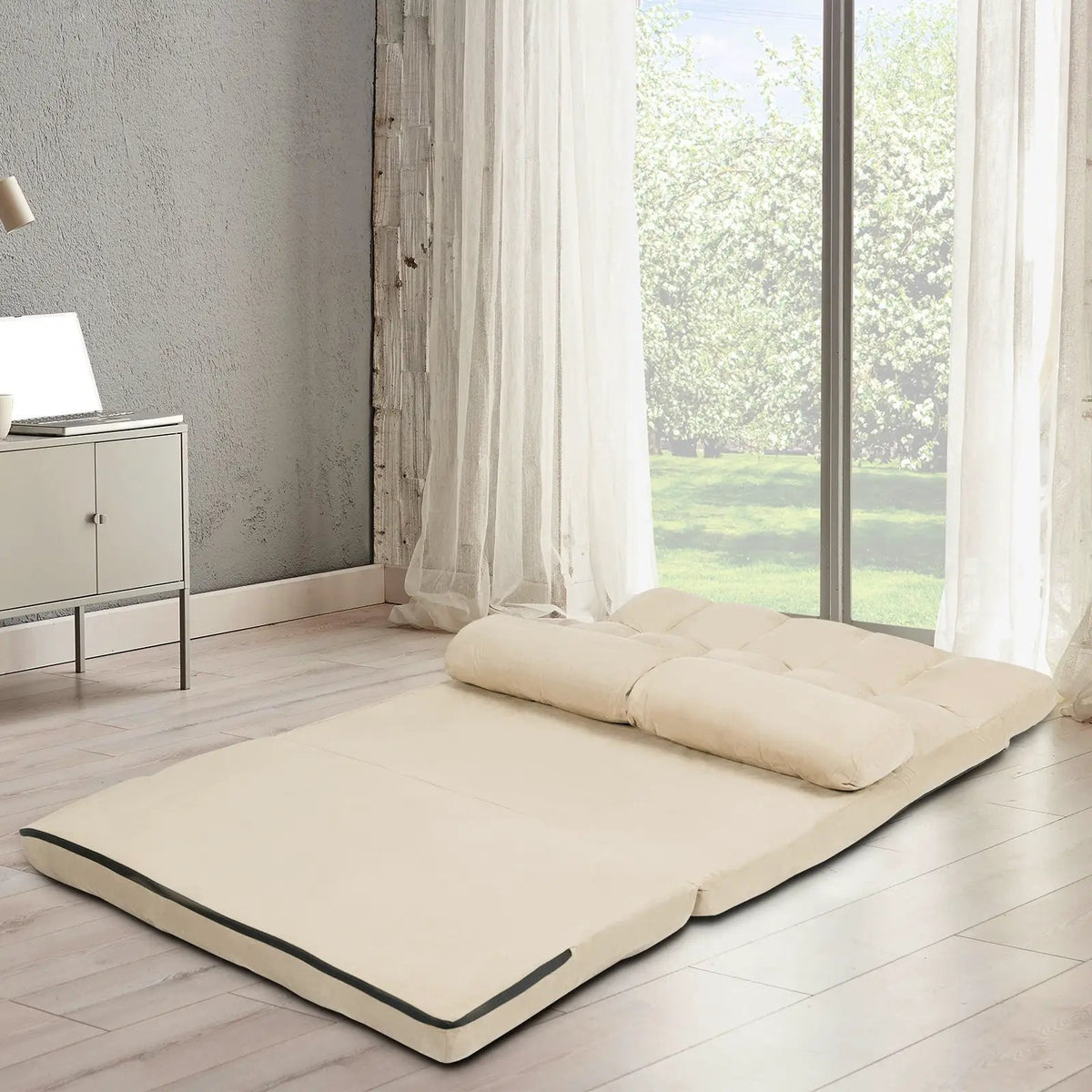 6-Position Foldable Floor Sofa Bed with Detachable Cloth Cover by DirectDeals
