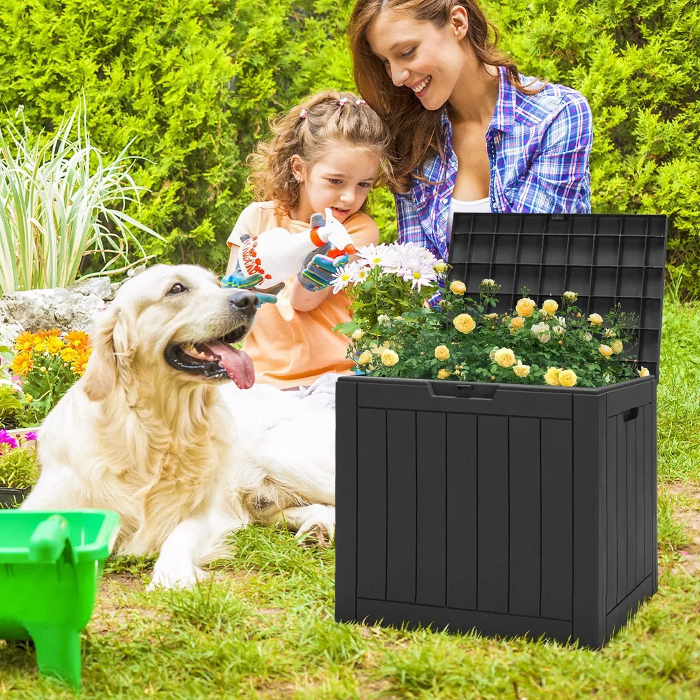30 Gallon Deck Box Storage Container Seating Tools by DirectDeals