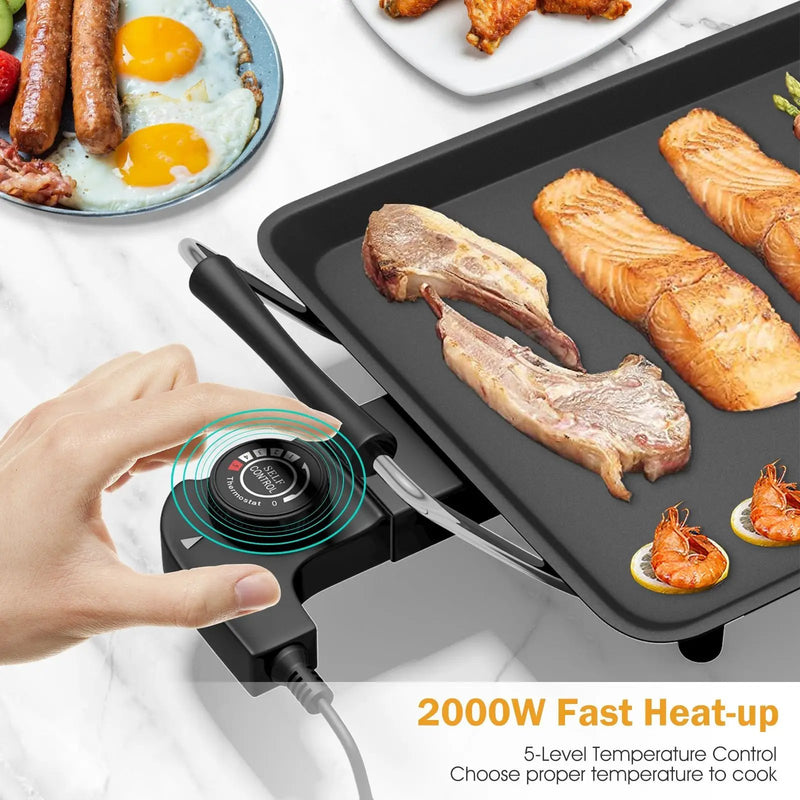 35 Inch Electric Griddle with Adjustable Temperature by DirectDeals