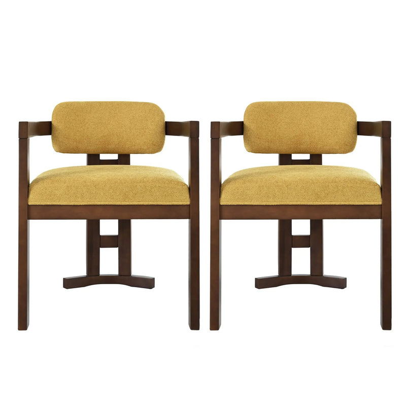 Stylish Indoor Upholstered Wood Dining Chair Set of 2 by HouseOfZazla