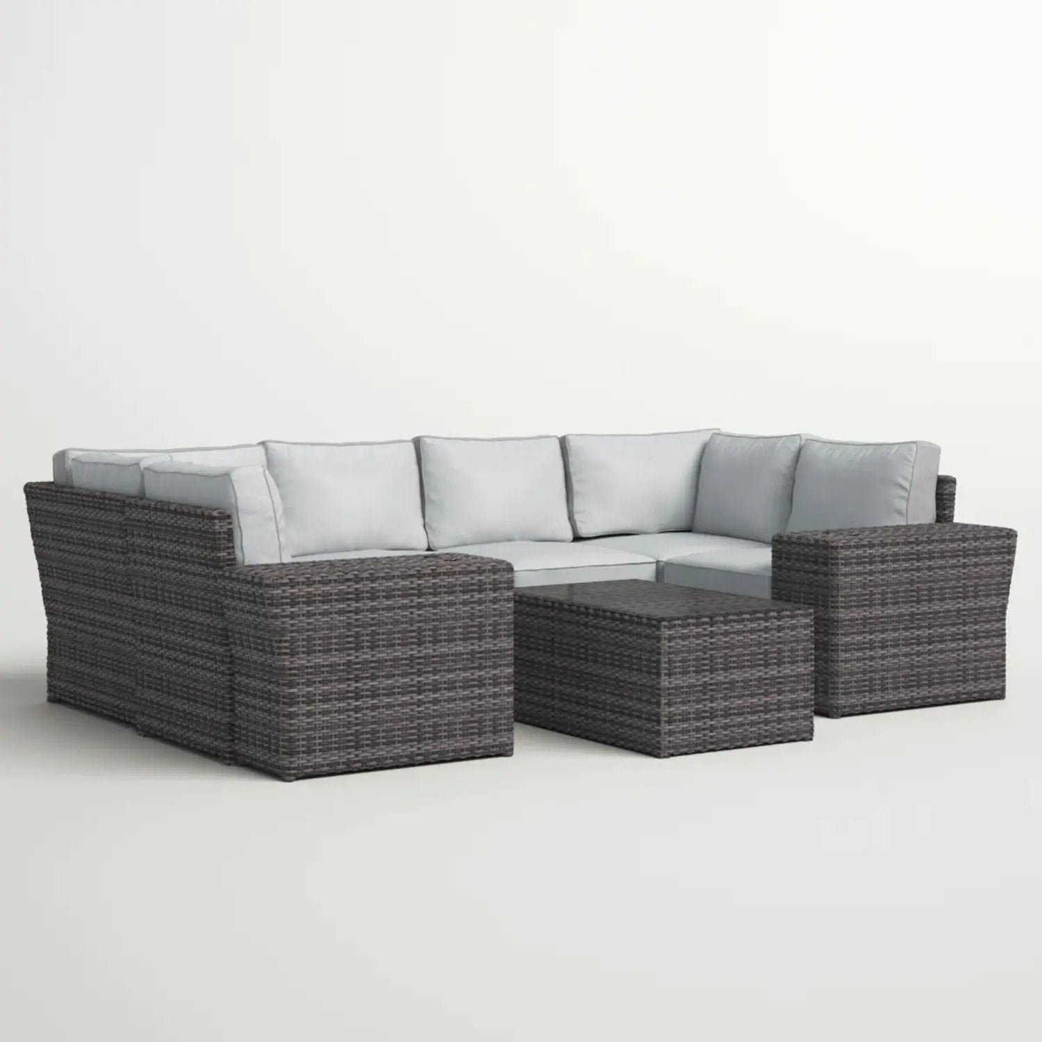 Stylish Wicker Patio Set Table by Unique Piece Furniture