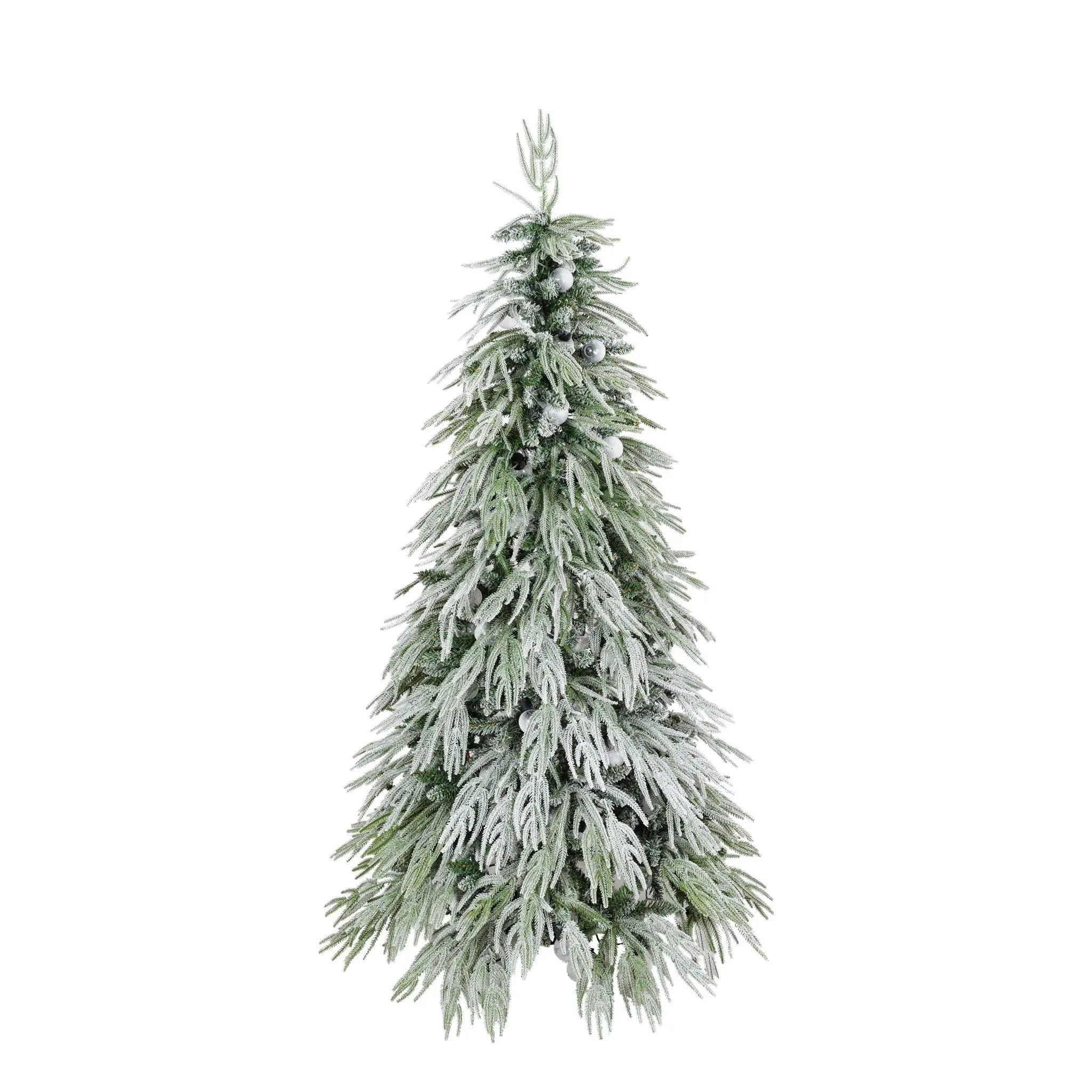 Snow Flocked Christmas Tree With LED Lights by HouseOfZazla