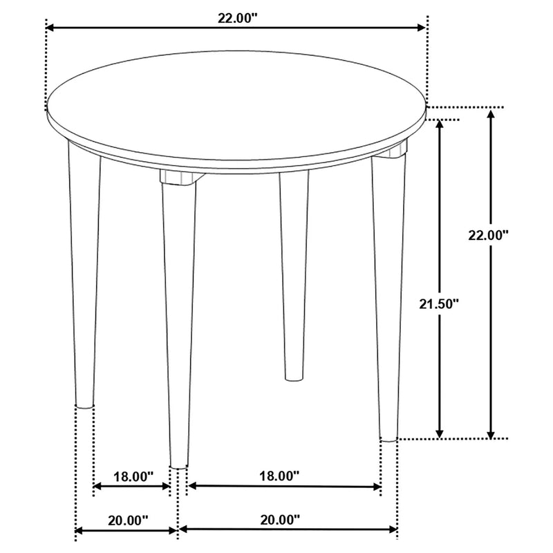 Aldis Round Marble Top Side End Table White and Natural by Unique Piece Furniture