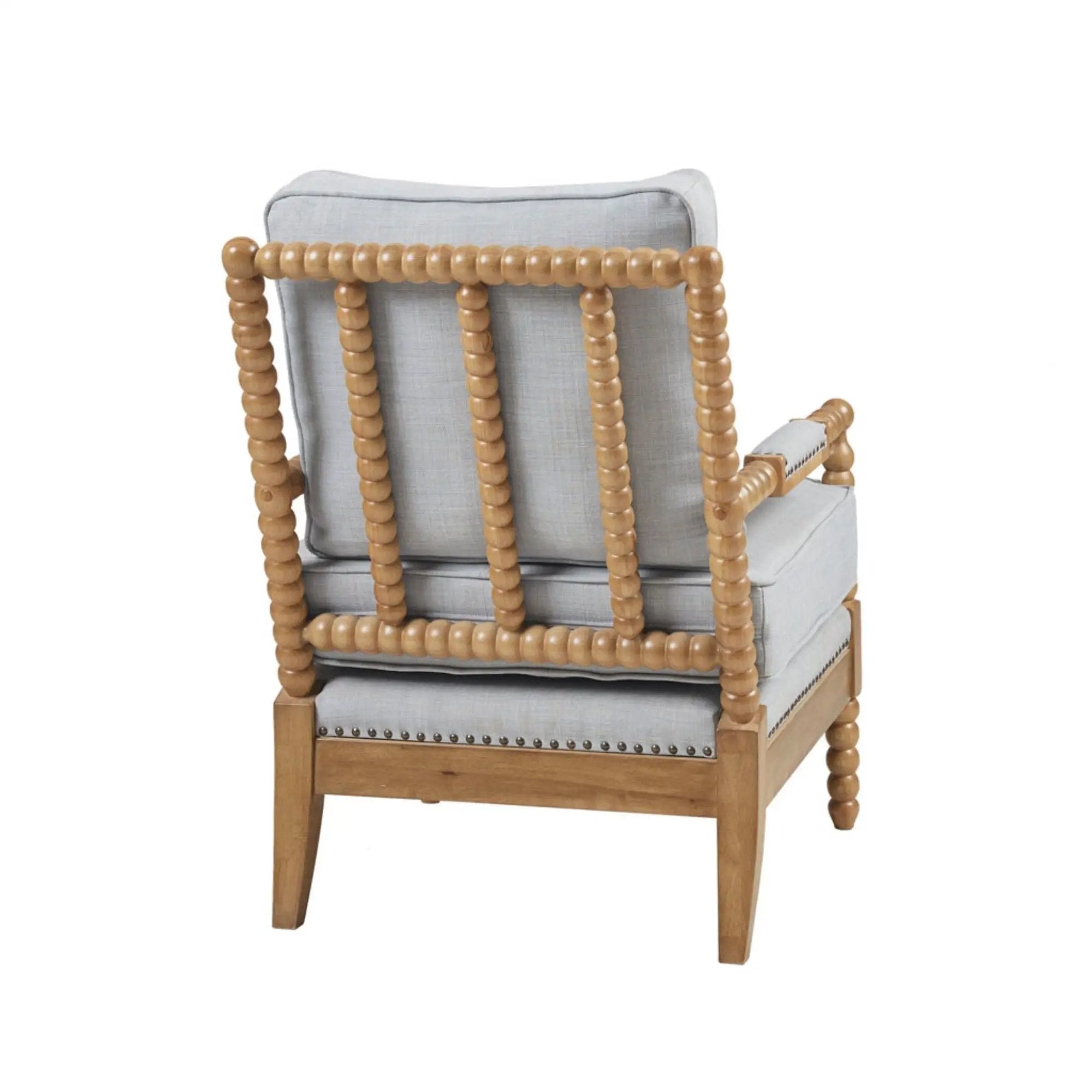Arm Chair With Open Back Spindle Design, Padded Armrests by Unique Piece Furniture