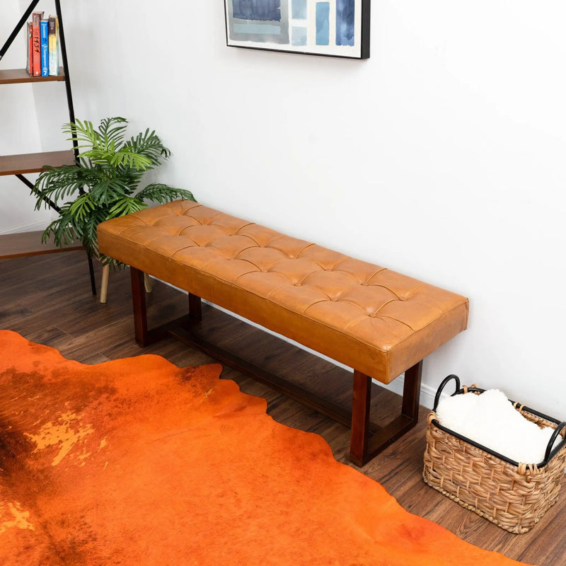 Cameron - Bench - Brown / Tan by HouseOfZazla