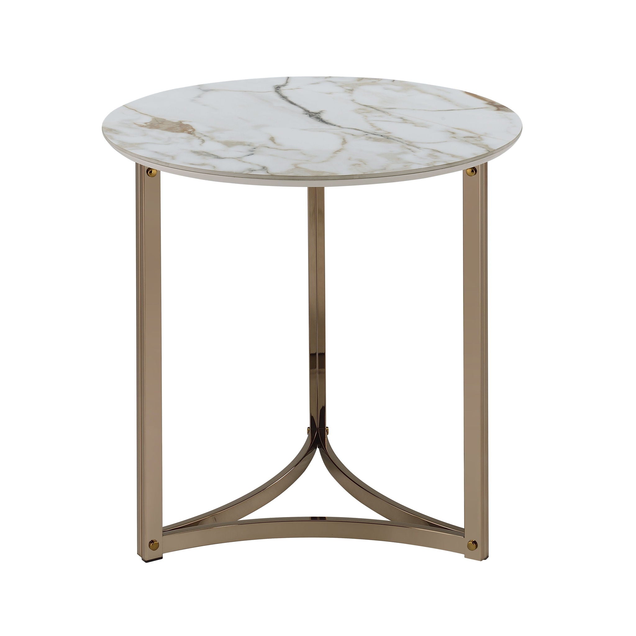 Aziz Sintered Stone Top Round Coffee Table by HouseOfZazla