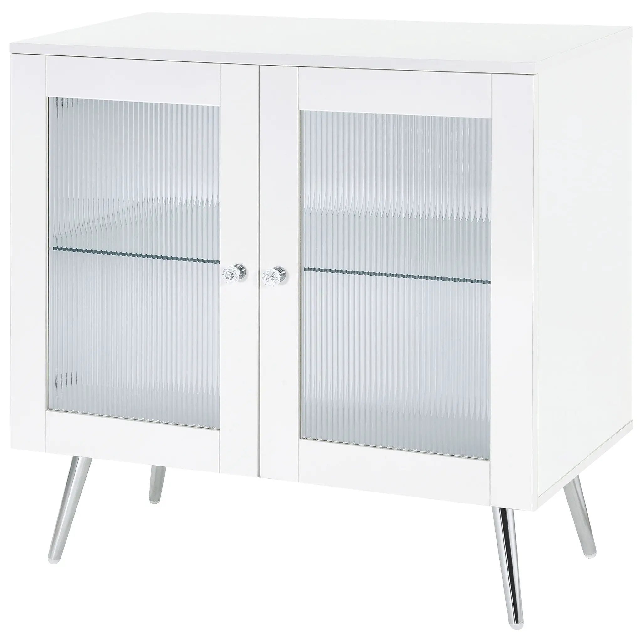 Nieta 2-door Engineered Wood Accent Cabinet White High Gloss by Unique Piece Furniture