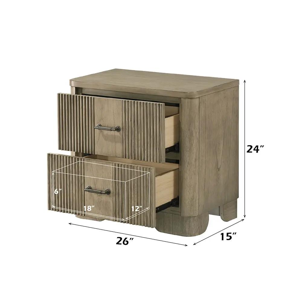 Lakkari - Nightstand - Antique Oak by Unique Piece Furniture