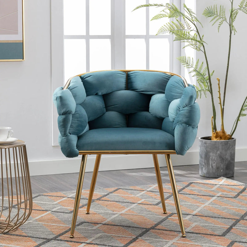 Luxury Modern Simple Leisure Single Sofa Chair Bedroom Lazy Person Household Dresser Stool Manicure Table Back Chair by HouseOfZazla