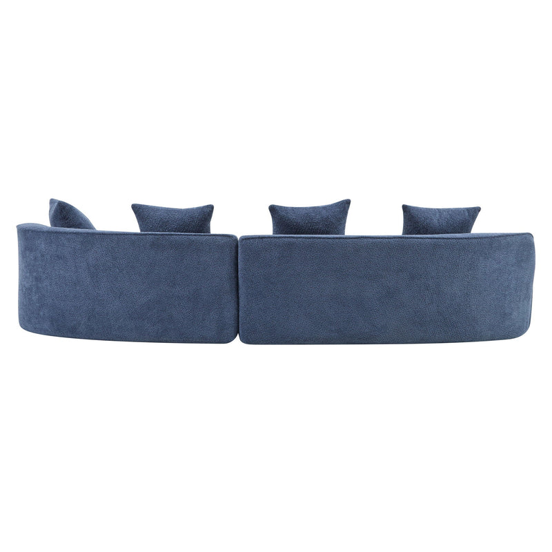 Elegant Curved Sectional Sofa With Full Foam Comfort by HouseOfZazla