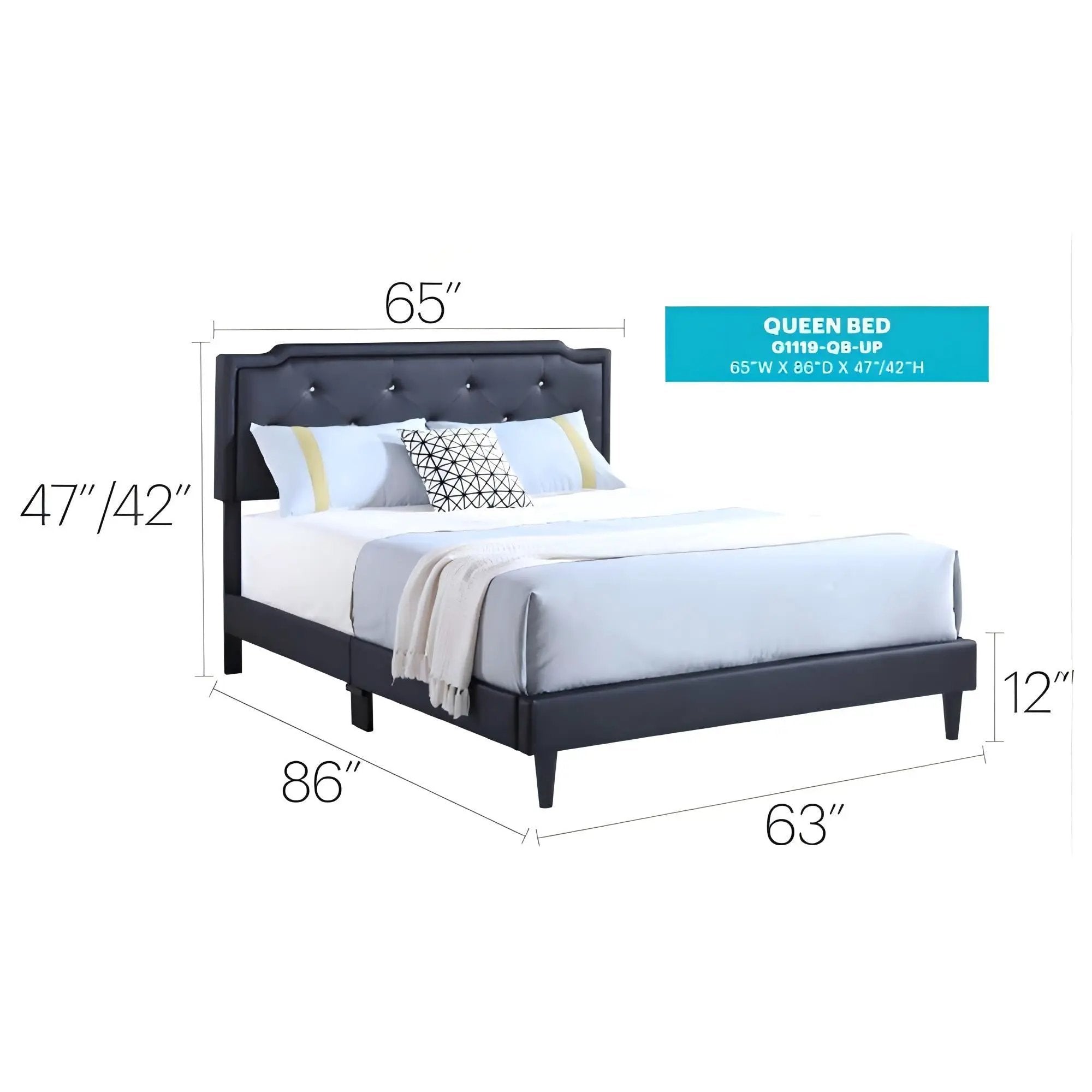 Button Tufted Bed Charming For Cozy Spaces by Unique Piece Furniture