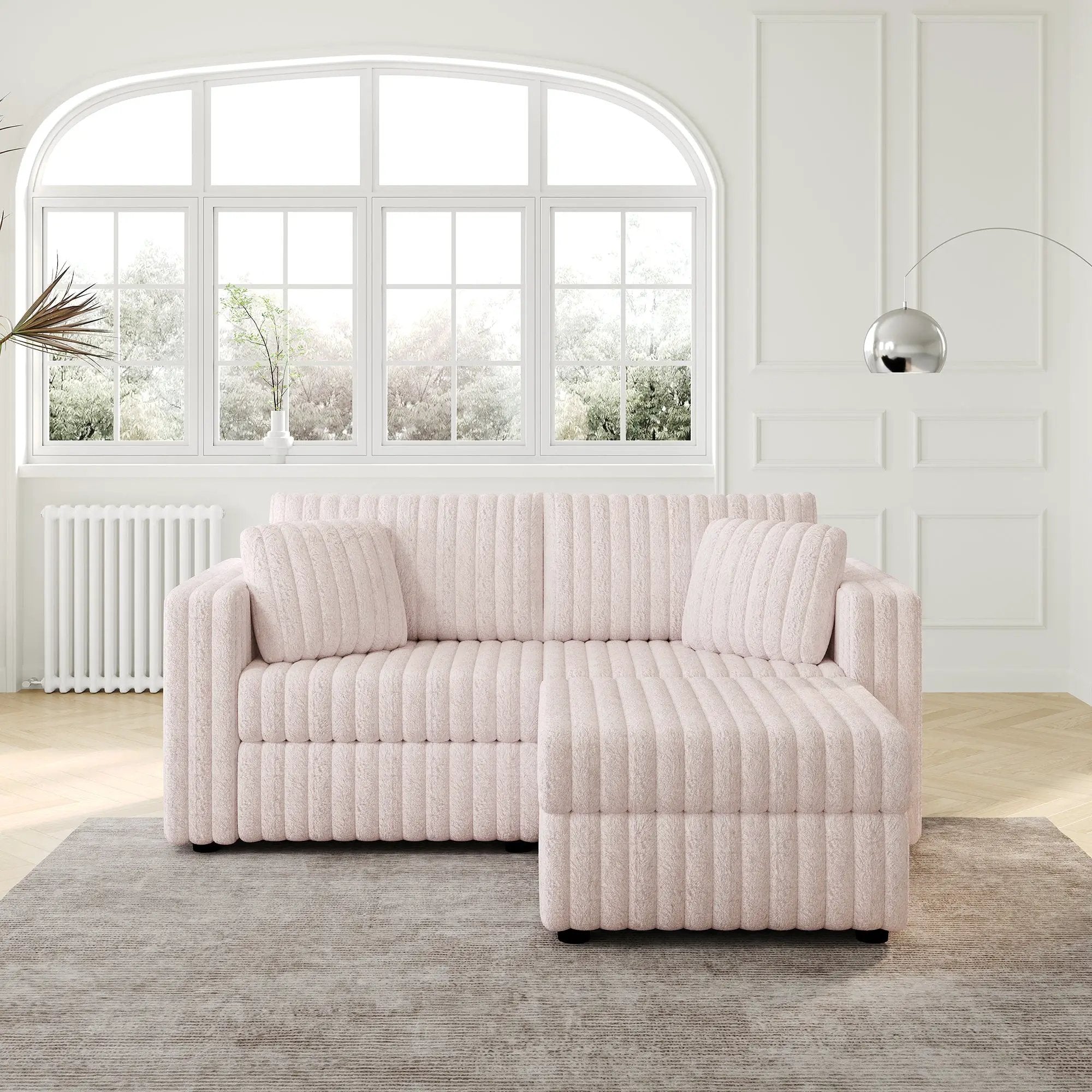 75.6" Soft Modular 2-Person Sofa with Hydraulic Lift by HouseOfZazla