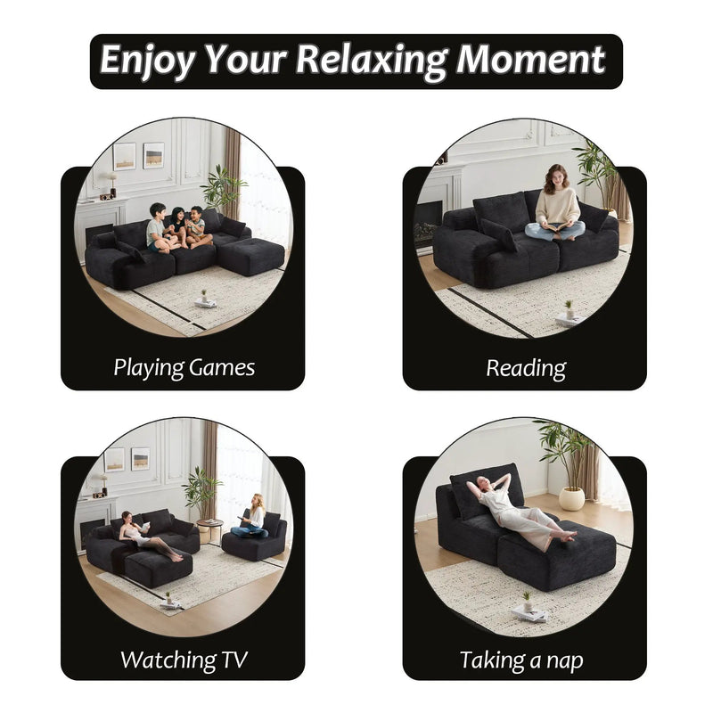 Compressed Sofa, Large Sectional Couches For Living Room by Unique Piece Furniture