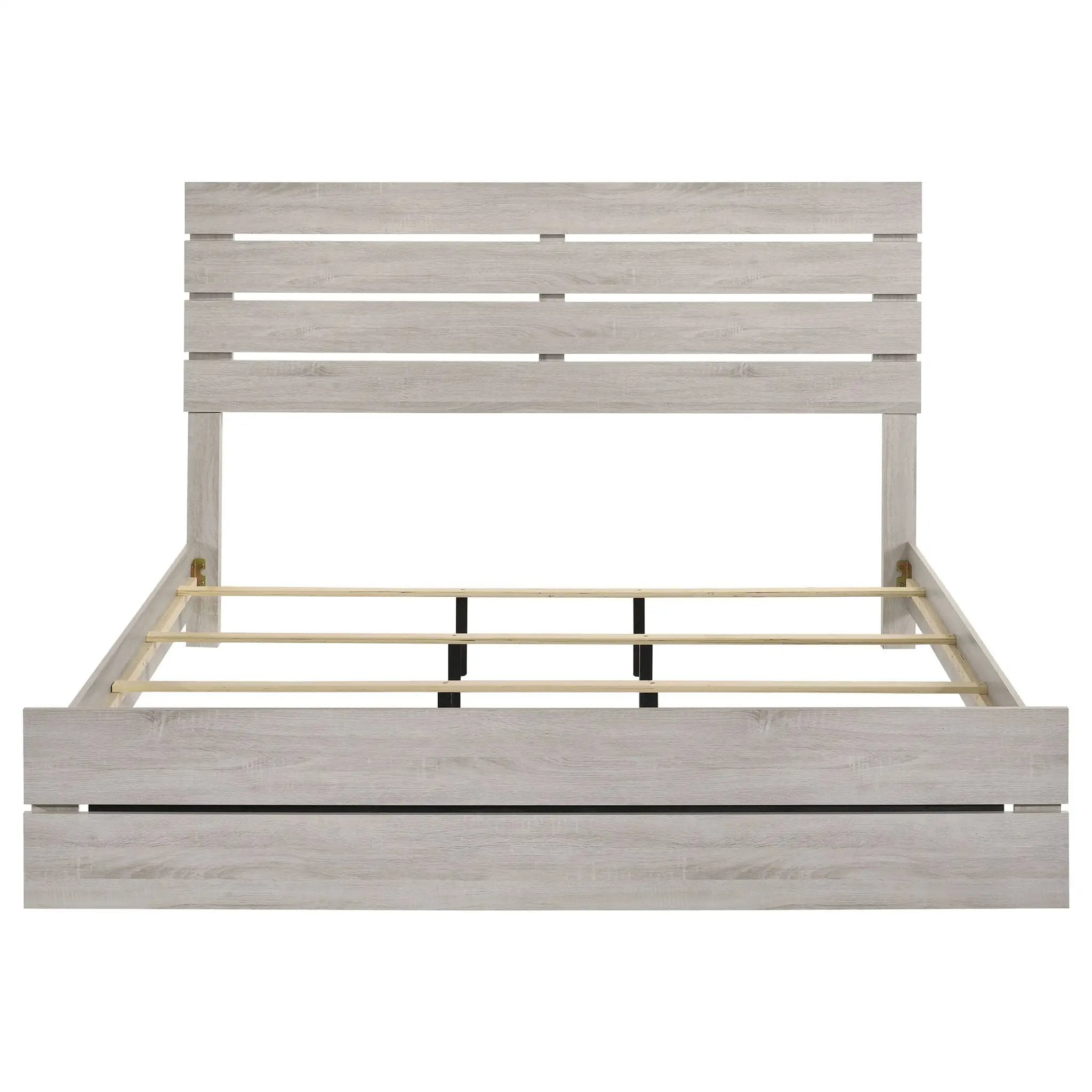 Brantford Wood Eastern King Panel Bed Coastal White by Unique Piece Furniture