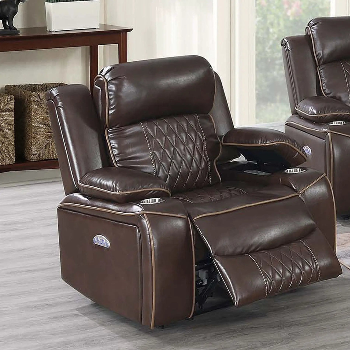 Power Motion Living Room Set With USB Port, Adjustable Headrest, Cup Holder by HouseOfZazla